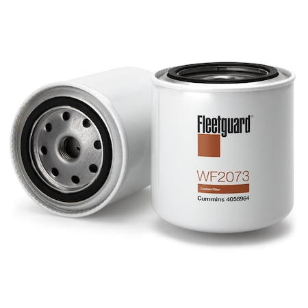 Fleetguard Water Filter, Spin-On, Cellulose Media, 60 Micron, 8 Units Coolant Additive, 3.69 Dome Outside WF2073
